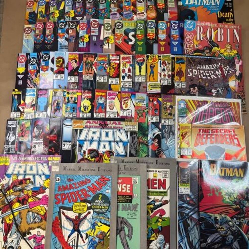 67 Vintage Marvel DC Image Comic Books Collection 1980s 1990s Mixed Lot